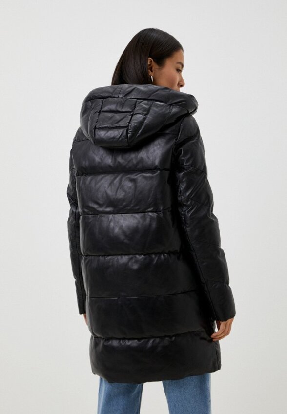 Куртка кожаная утепленная Снежная Королева