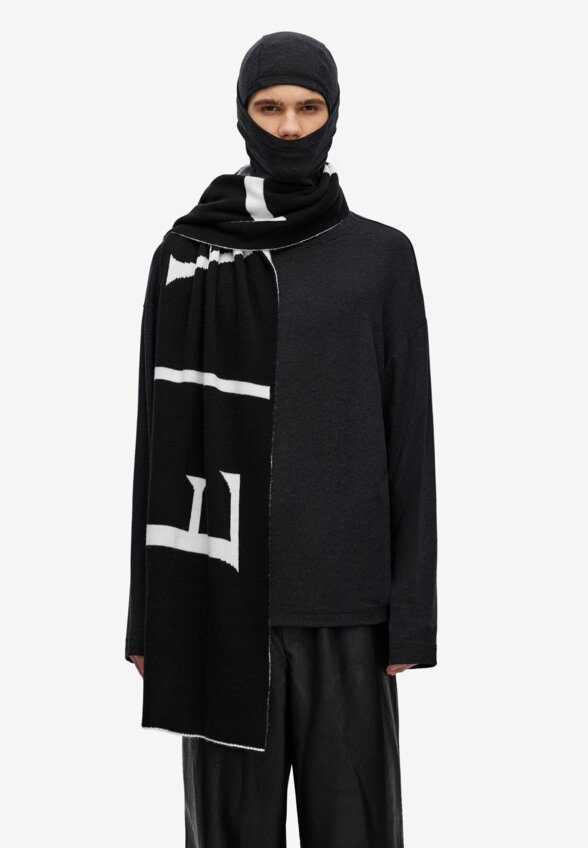 Шарф Check Logo Black-White FABLE