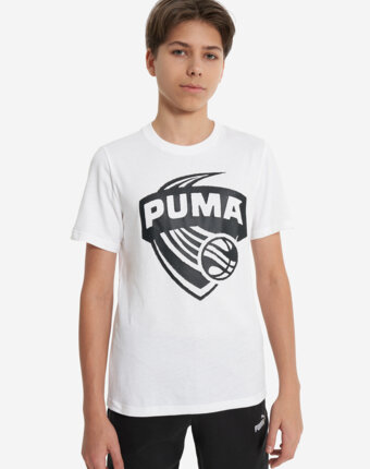 Футболка для мальчиков PUMA Basketball Posterize, Белый женщинам
