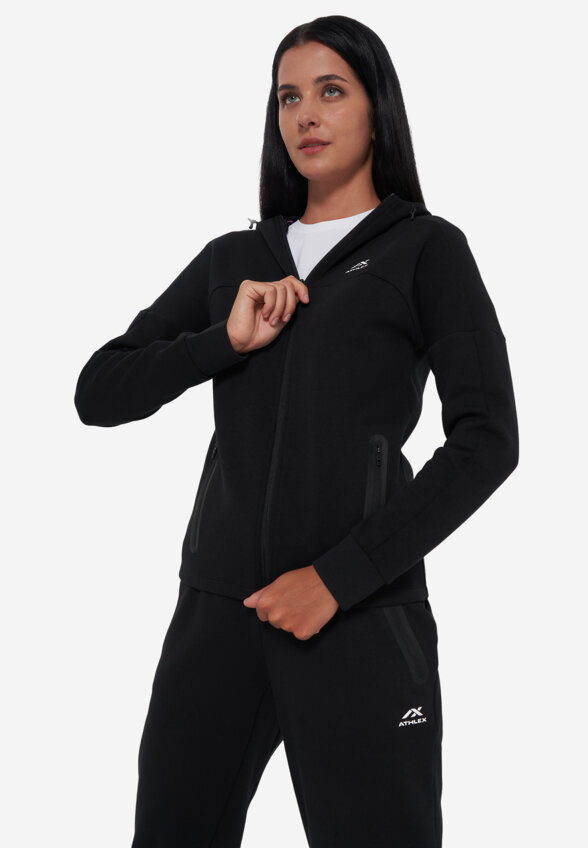 Толстовка женская Athlex Tech fleece, Черный