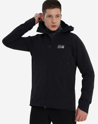 Куртка софтшелл мужская Mountain Hardwear Chockstone Alpine Lt Hooded Jacket, Черный женщинам