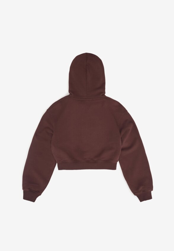 Худи zip crop Uniform Reddish Brown FABLE