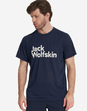 Футболка мужская Jack Wolfskin Brand, Синий женщинам
