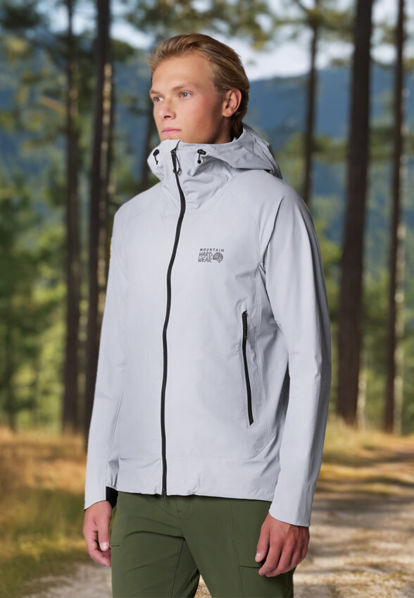 Куртка софтшелл мужская Mountain Hardwear Chockstone Alpine Lt Hooded Jacket, Серый
