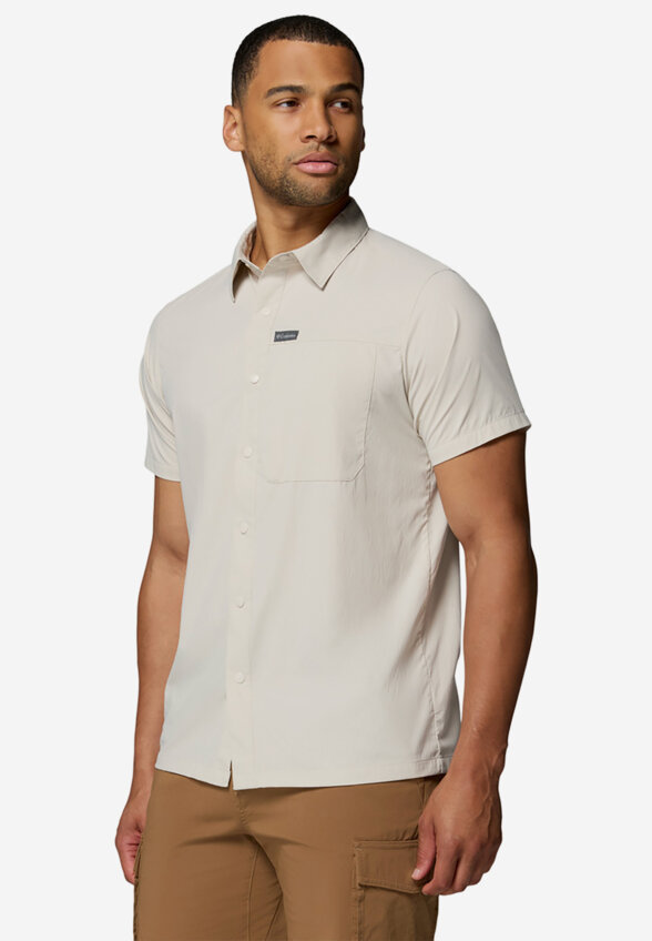 Рубашка с коротким рукавом мужская Columbia Sage Peak Woven SS Shirt, Бежевый