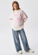 Вязаный джемпер в стиле гранж с Hello Kitty для девочек2  - превью