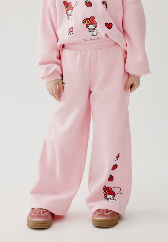 Широкие брюки с принтом Hello Kitty My Melody для девочек