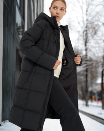Пальто пуховое женское Jack Wolfskin Frozen Lake, Черный женщинам