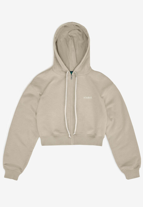 Худи zip crop Uniform Beige Calf FABLE