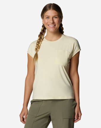 Футболка женская Columbia Boundless Trek Short Sleeve Tee, Желтый женщинам