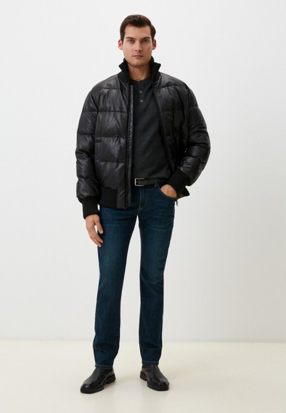 Куртка кожаная утепленная Al Franco