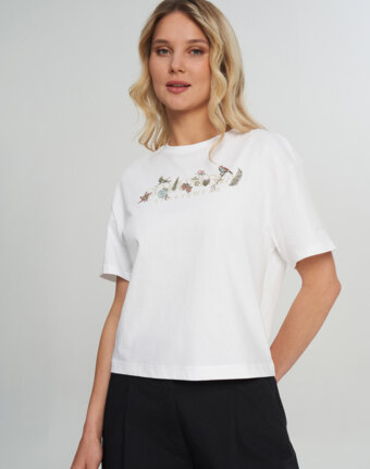 Футболка женская Columbia Rolling Bend Graphic Relaxed Crop SS, Белый женщинам