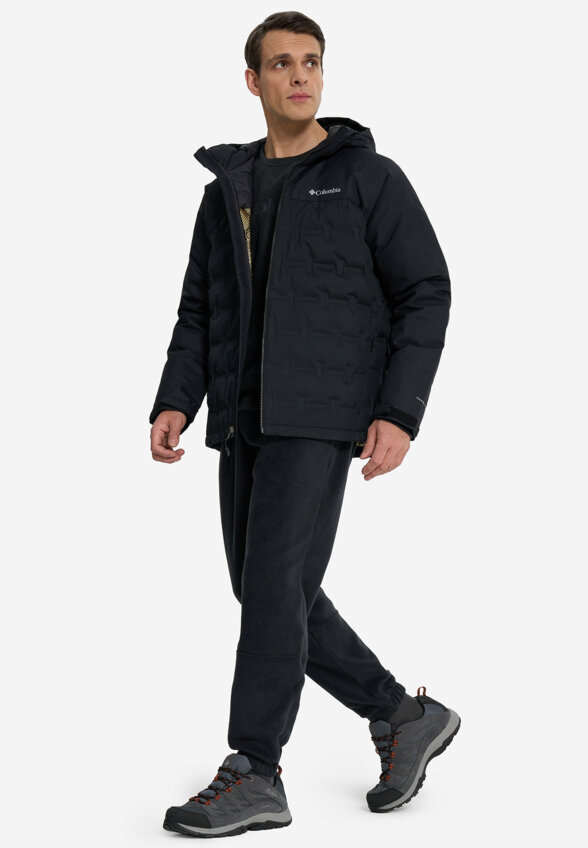 Ультралегкий пуховик мужской Columbia Grand Trek III Down Hooded Jacket, Черный