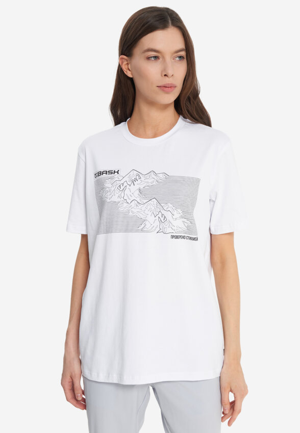 Футболка женская Bask Topography Lt V2, Белый