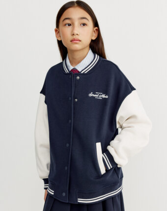 Трикотажный бомбер оверсайз для девочек детям