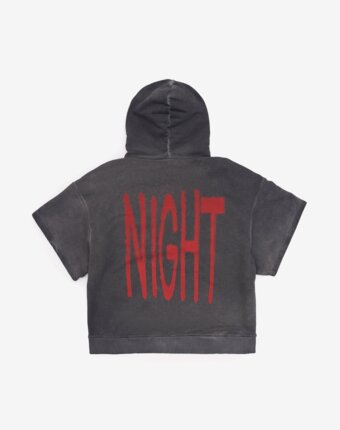 Худи с лонгсливом Night Graphite FABLE мужчинам
