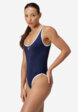 Купальник слитный женский Speedo Solid Scoop, Синий4  - превью