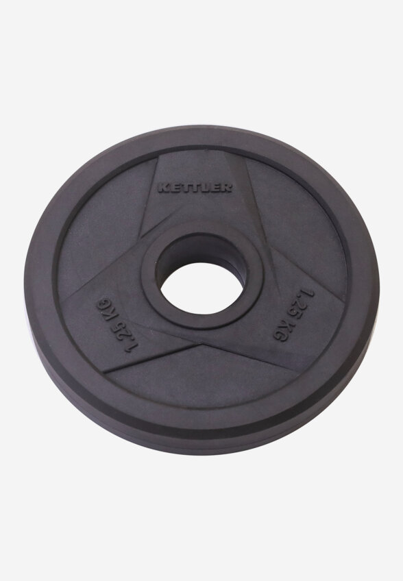 Диск чугунный обрезиненный KETTLER, 1.25 кг, Черный