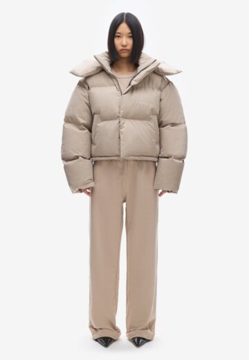 Пуховик Uniform crop Beige Sand FABLE