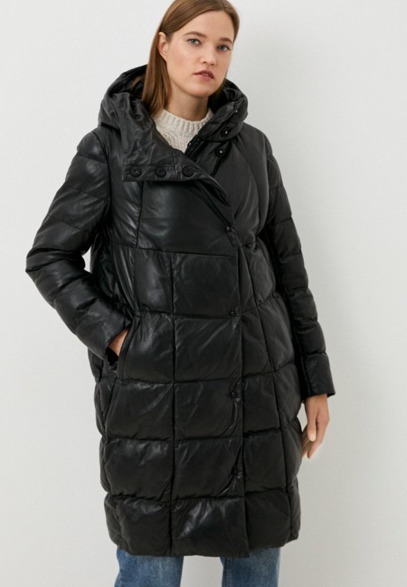 Куртка кожаная утепленная Снежная Королева