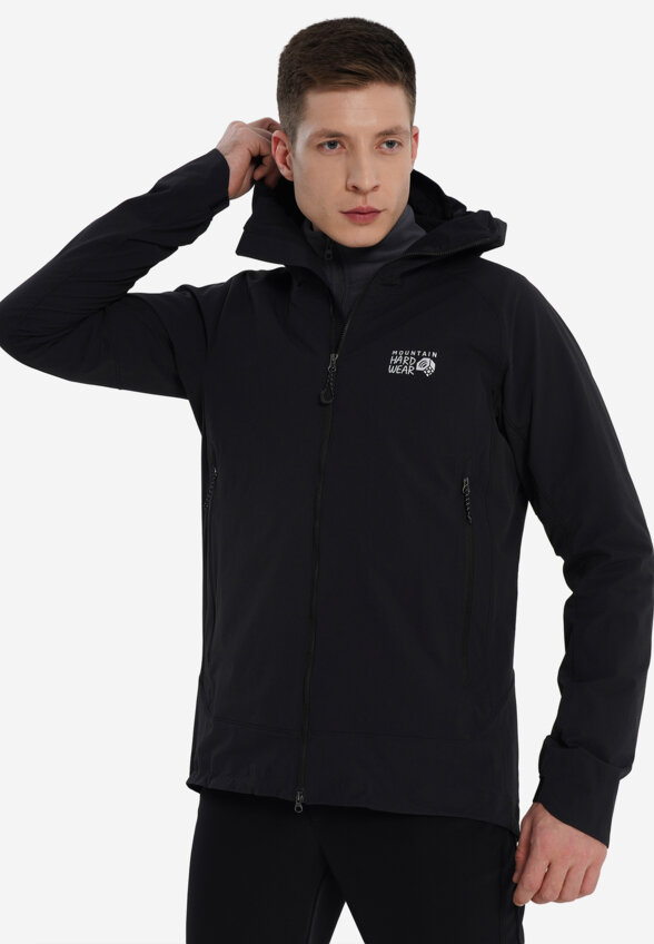 Куртка софтшелл мужская Mountain Hardwear Chockstone Alpine Lt Hooded Jacket, Черный