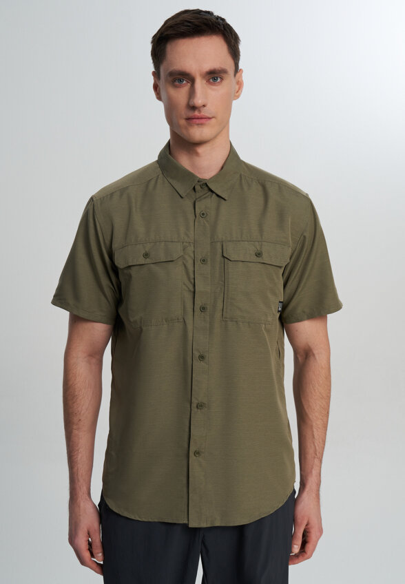 Рубашка с коротким рукавом мужская Mountain Hardwear Canyon Short Sleeve, Зеленый
