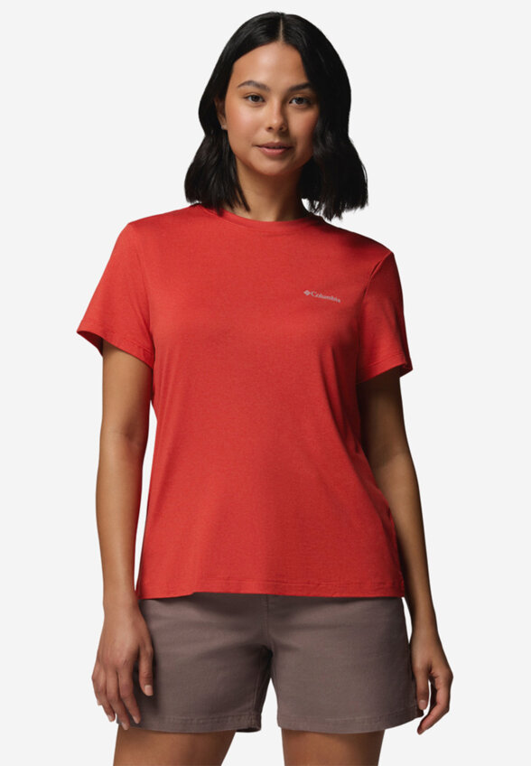 Футболка женская Columbia Parsons Point SS Logo Tee, Красный