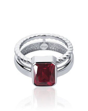 Крупное серебряное кольцо Бургунди MIE женщинам