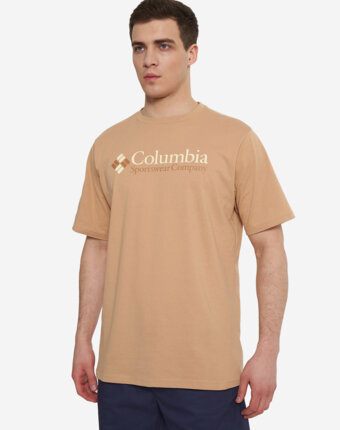 Футболка мужская Columbia CSC Basic Logo Short Sleeve, Бежевый женщинам
