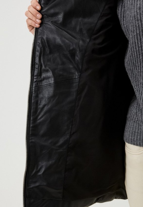 Куртка кожаная утепленная Снежная Королева