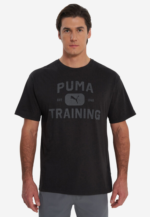 Футболка мужская PUMA Graphics Train Logo Relaxed, Черный
