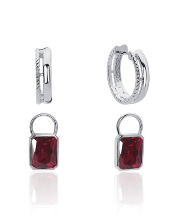 Серебряные серьги-трансформеры Бургунди MIE женщинам