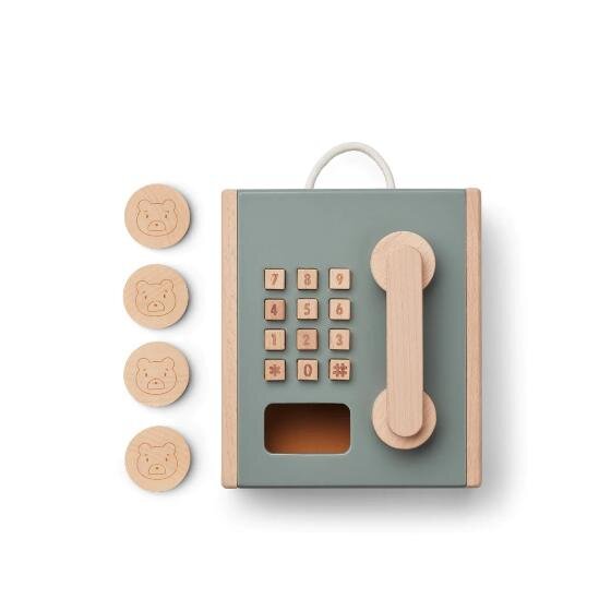 Игрушечный таксофон ЛИВУД (LIEWOOD), зеленый микс с золотой карамелью