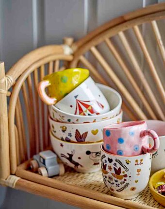 Кружка керамическая Блумингвиль МИНИ (Bloomingville MINI) "Нини", розовая, 100 мл женщинам