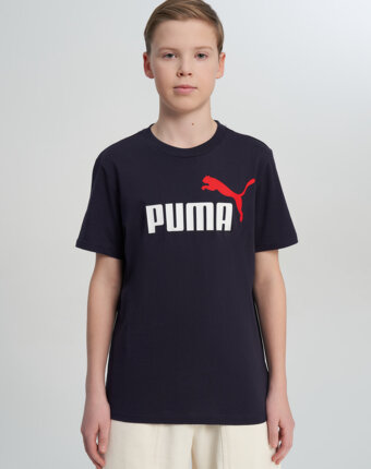Футболка для мальчиков PUMA Ess 2 Color No.1 Logo, Синий женщинам