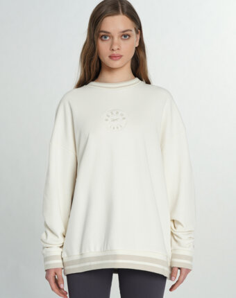 Свитшот женский Reebok Lawn Club, Бежевый женщинам