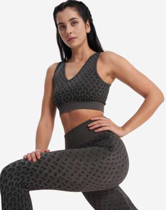 Топ бра спортивный Demix HighFlow Seamless Longline, Серый женщинам