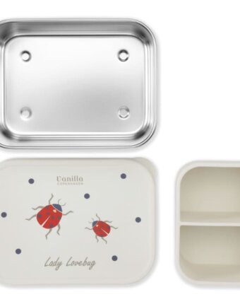 Ланч-бокс с разделителями Vanilla Copenhagen "Ladybug", молочный женщинам