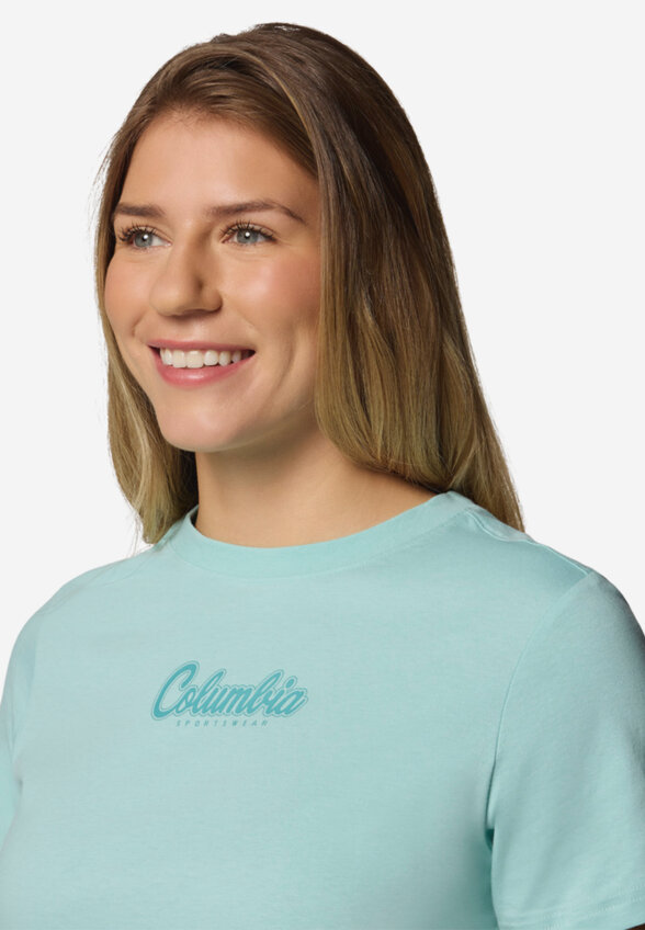 Футболка женская Columbia Rolling Bend Graphic Ss, Голубой