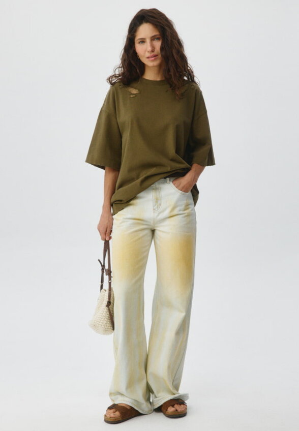 Джинсы WIDE LEG в стиле гранж