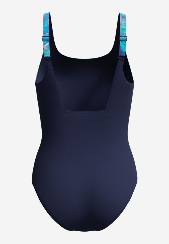 Купальник слитный женский Speedo Print Contour Eclipse, Черный