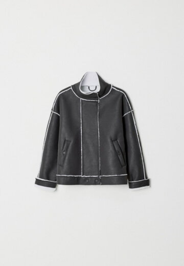 Дубленка из искусственной кожи для девочек