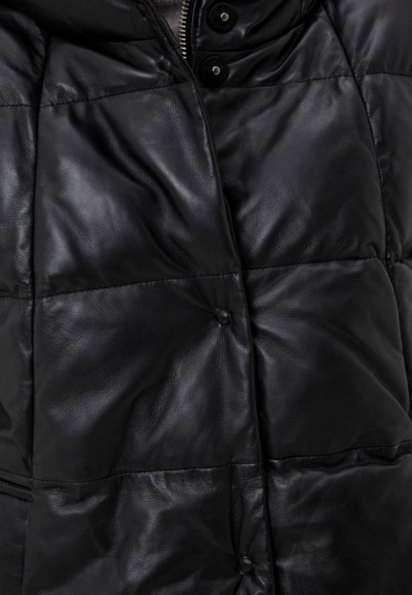 Куртка кожаная утепленная Снежная Королева