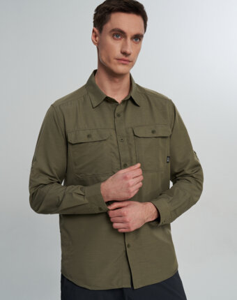 Рубашка мужская Mountain Hardwear Canyon Long Sleeve Shirt, Зеленый женщинам