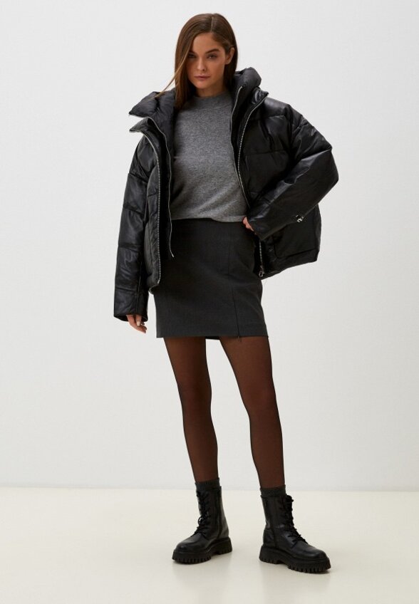 Куртка кожаная утепленная Снежная Королева