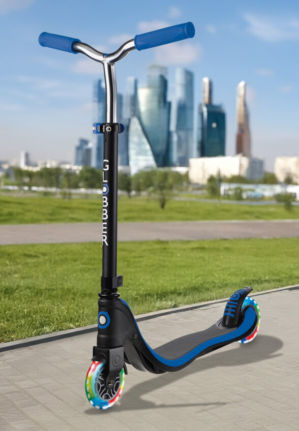 Самокат детский Globber Flow 125 Lights, Черный