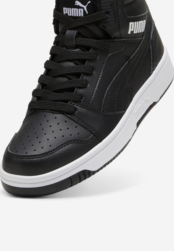Кеды утепленные для мальчиков PUMA Rebound V6 Mid WTR Jr, Черный