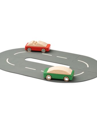 Набор машинок с дорогами ЛИВУД (LIEWOOD) "Поселок", 8 элементов, мульти микс с красным детям