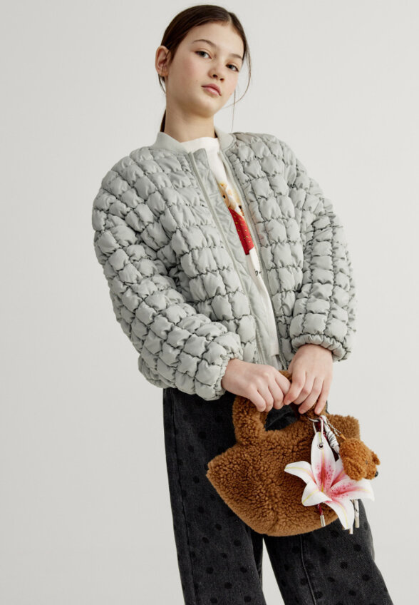 Меховая сумка с обвесами для девочек