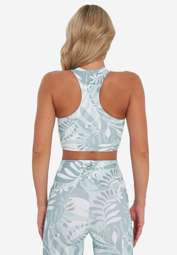 Топ бра спортивный Demix HighFlow Yoga Longline Gfx, Голубой